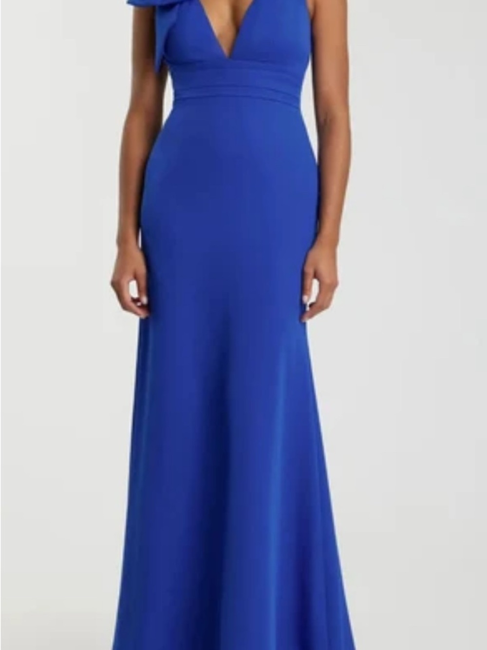 Mac Duggal Cobalt Blue One-Shoulder Evening Gown